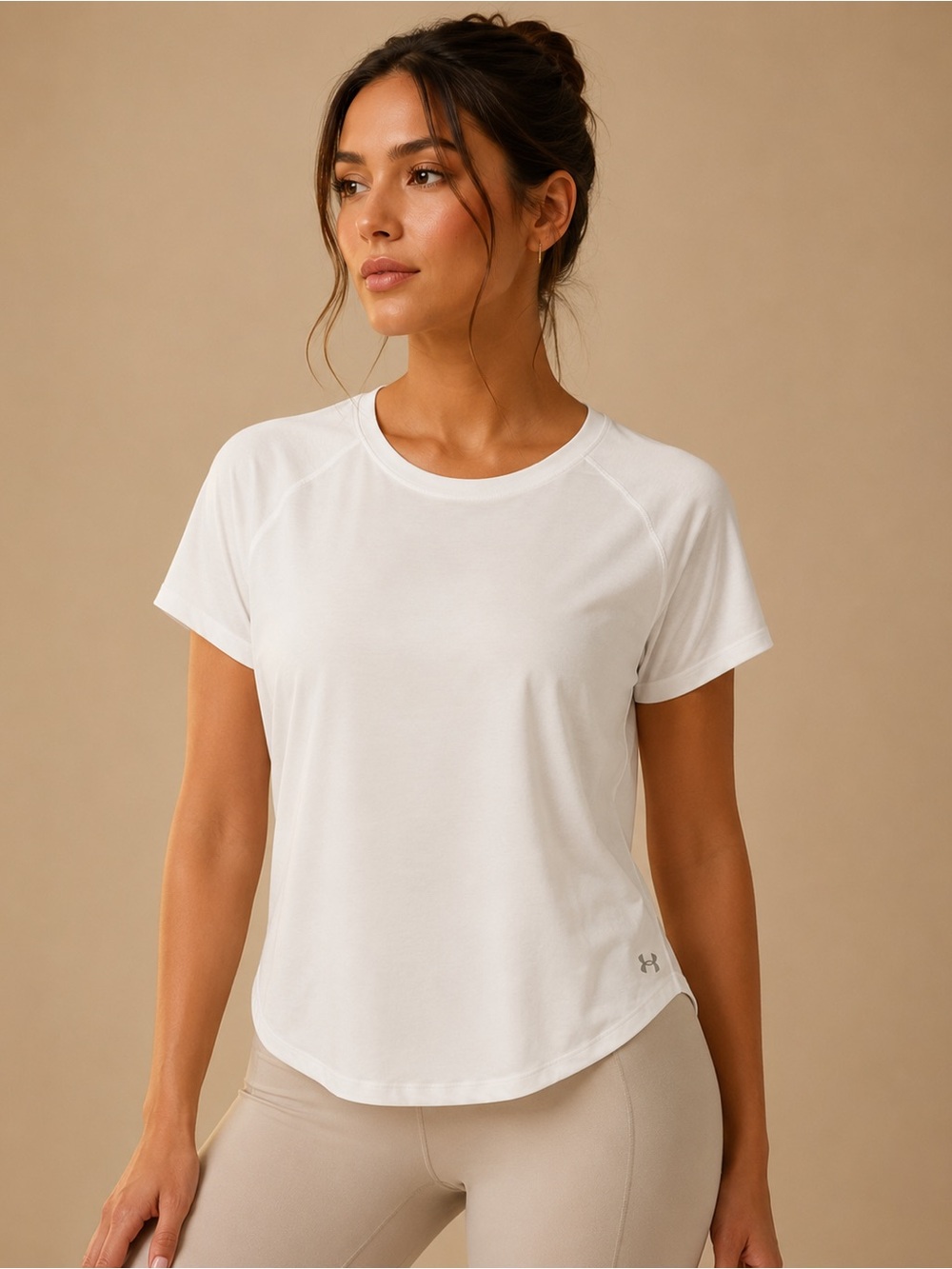 Under Armour White Crew Neck Short Sleeve Tee